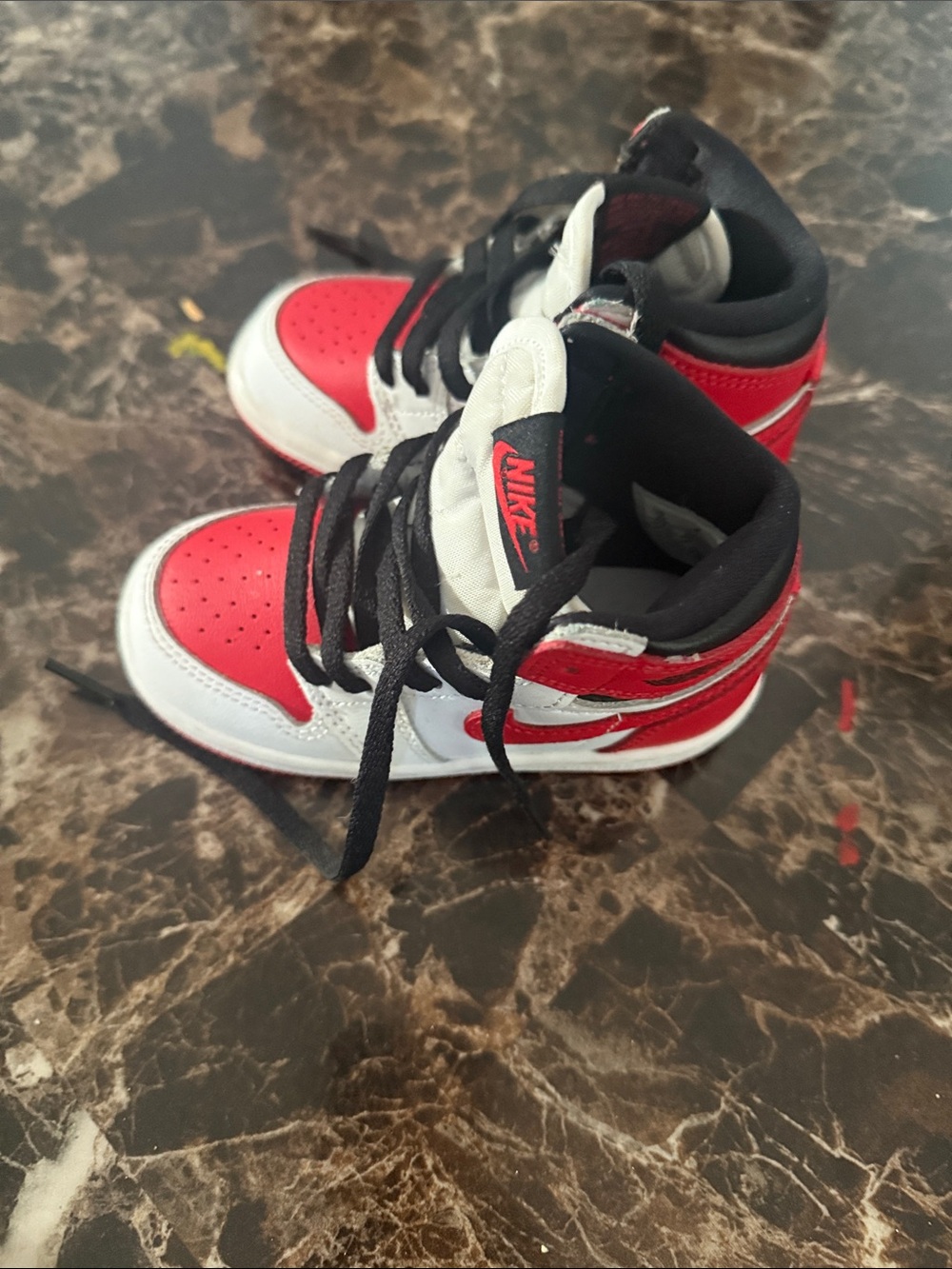 Nike Kids Red, White & Black High-Top Sneakers